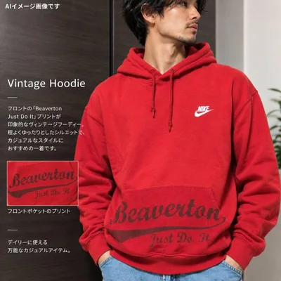NIKE ビックプリント プルオーバーパーカー