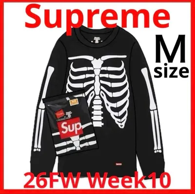 【新品】Supreme x Hanes Bones Thermal Crew