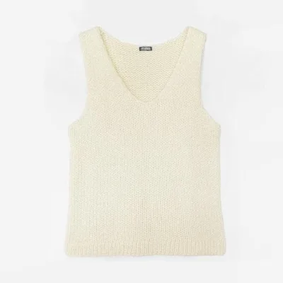 美品 ジャーナルスタンダード✨畦編み アゼアミ Vネック ウール ニットベスト
