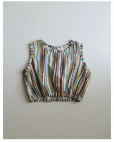 monmimi stripe museノースリーブ トップス XS(80相当)