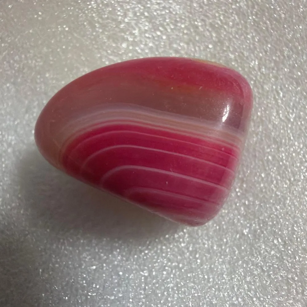 天然石 ルース ピンク系 縞模様