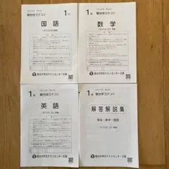 2022年度 駿台学力テスト 中1 第4回 国語・数学・英語 解答解説集