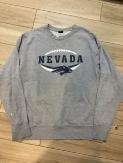 NIKEナイキネバダ大学カレッジロゴスウェットトレーナー袖ソロスウッシュ古着ボロ