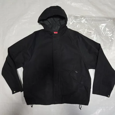 新品S黒・Supreme Hooded Raglan Jacket防水