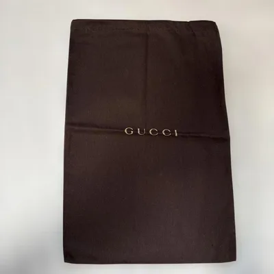 GUCCI กระเป๋าเก็บของ Gucci กระเป๋าหูรูด สีน้ำตาล