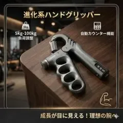 ハンドグリッパー 5-100kg 握力 トレーニング 筋トレ カウンター機能