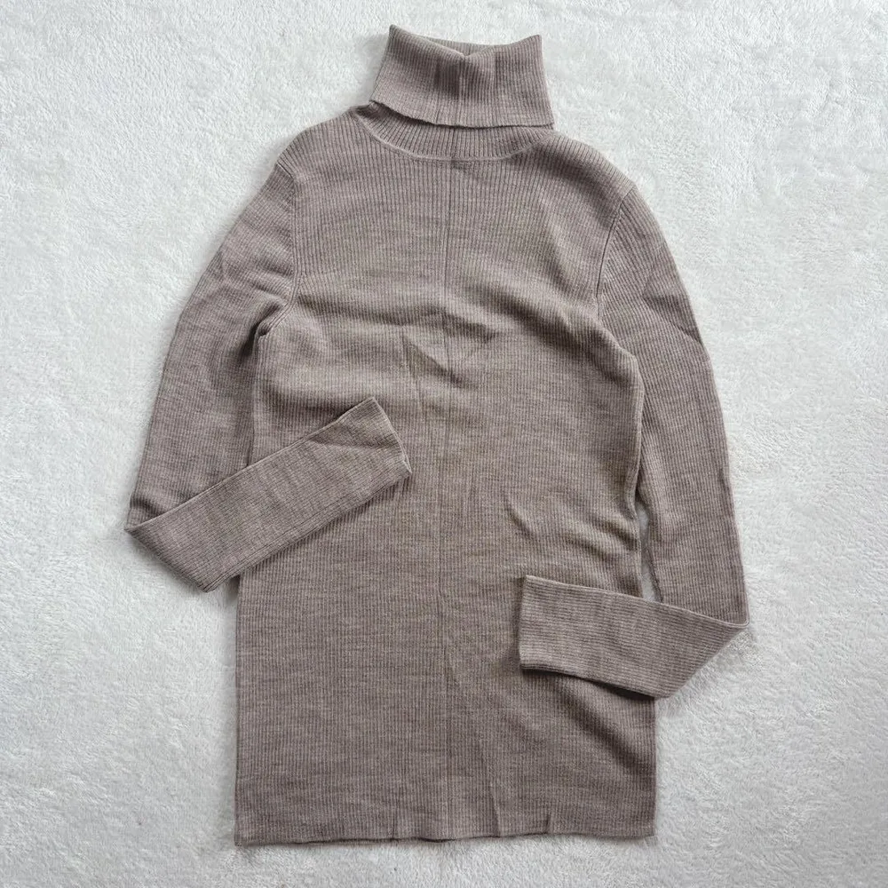 【大きいサイズXL】UNIQLO◇タートルネックニット セーター ノームコア