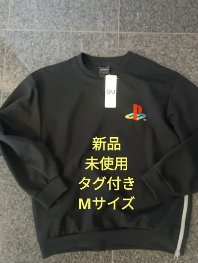 新品 Mサイズ PlayStation GU トレーナー ブラック