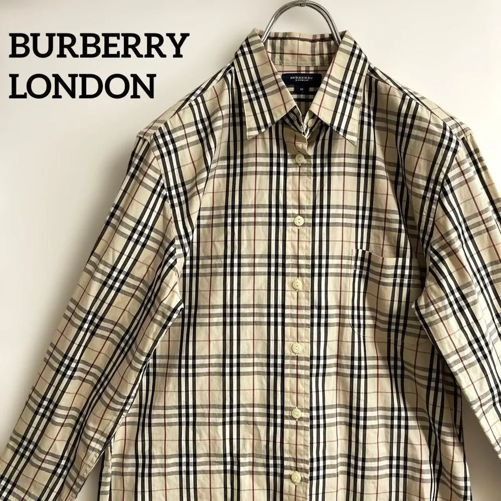BURBERRY バーバリー 長袖ボタンシャツ ノバチェック レディースM BD