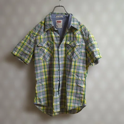 Levi's リーバイス ウエスタンシャツ S チェック 半袖 スナップボタン
