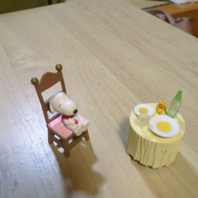スヌーピー 椅子とテーブル ミニチュアセット