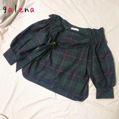 GALENA ガレナ ブラウス シャツ チェック柄