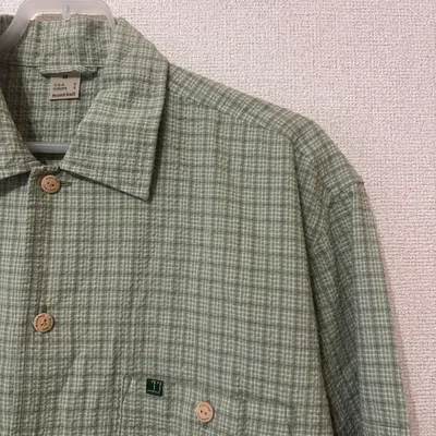 mont-bell 長袖シャツ チェック柄 グリーン