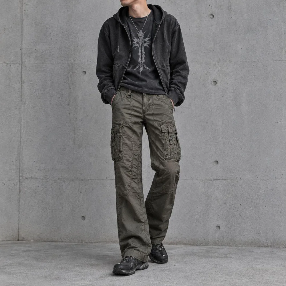 NICOLE CLUB FOR MEN ギミックカーゴパンツ Y2K ストレート