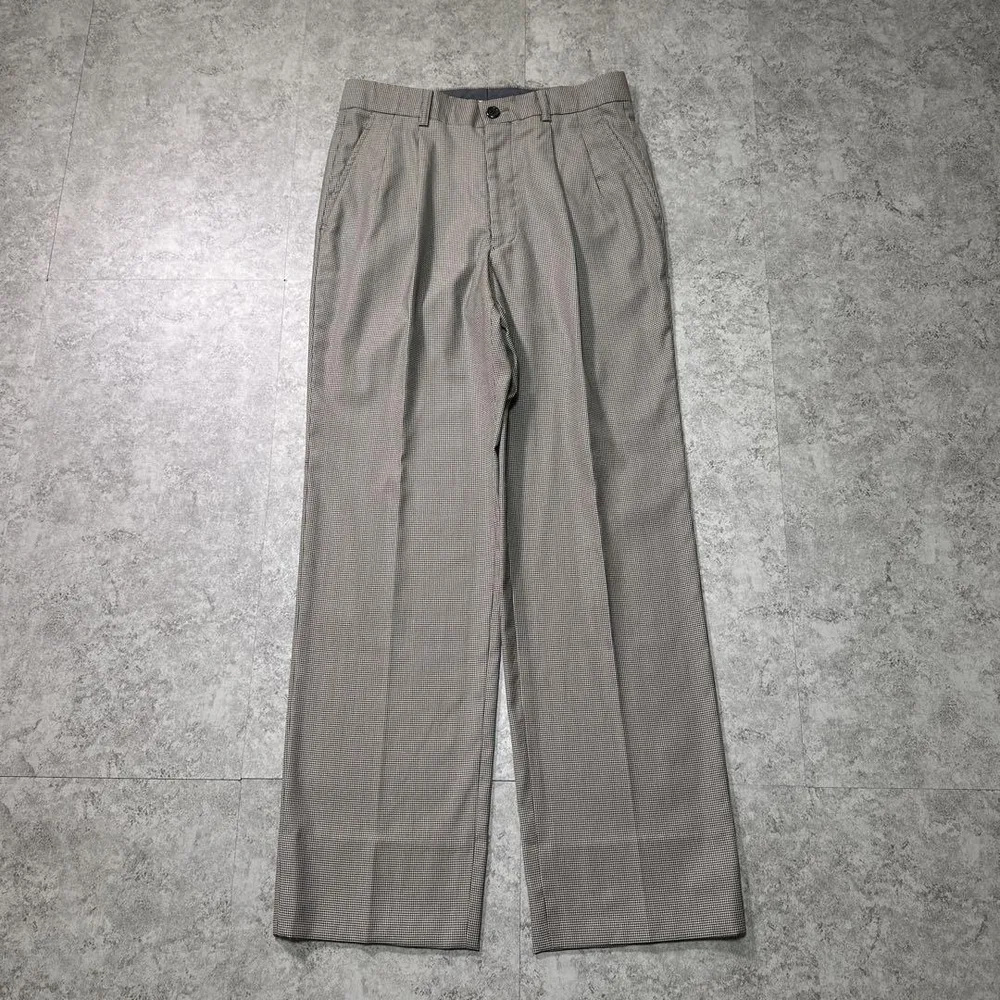 パーリーゲイツ 千鳥格子柄 スラックス ウール混 M