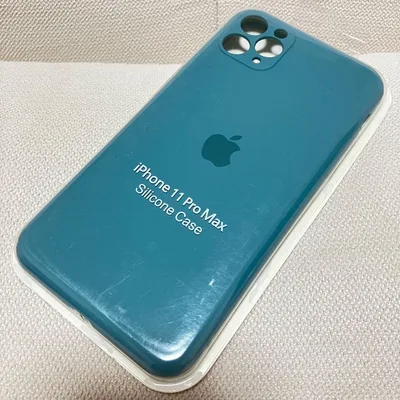 【新品未使用】IPhoneケース 11ProMax シリコンケース ライトブルー