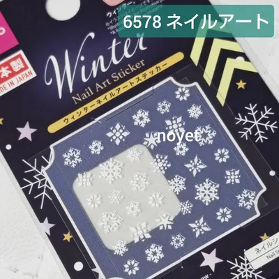 ■6578ネイルアート■冬ネイル 雪ネイル フローズンネイル 雪の結晶