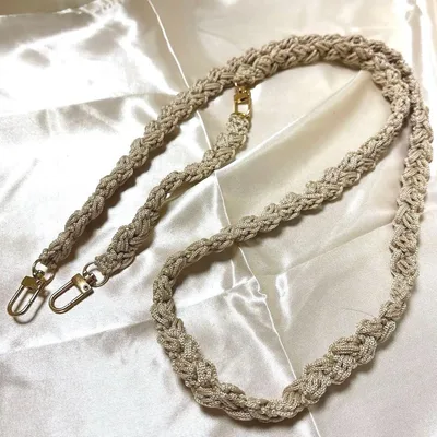 ハンドメイド⭐︎ナイロン素材 スマホショルダー・ネックストラップ ベージュ