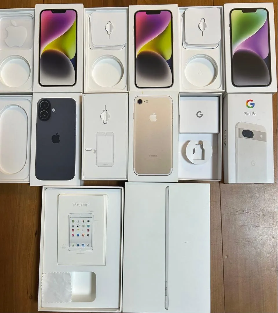 スマートフォン・タブレット 空箱セット 計7つ