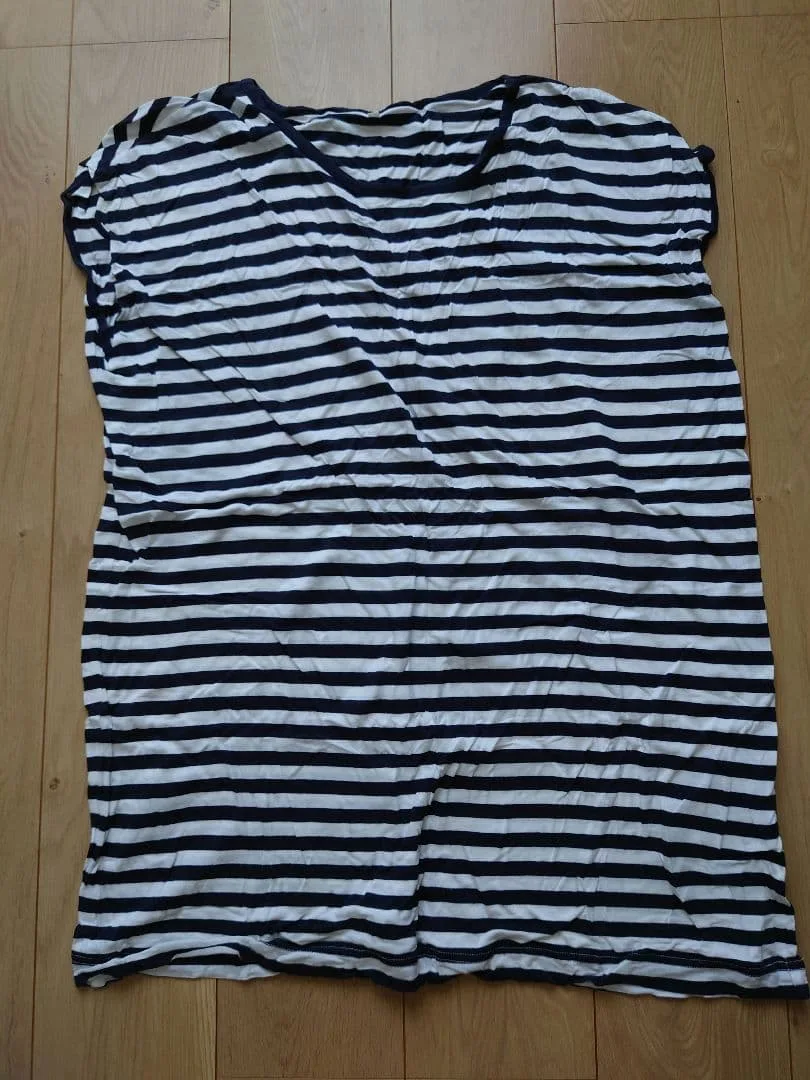 【無印良品】レディース 半袖ボーダーチュニックTシャツ