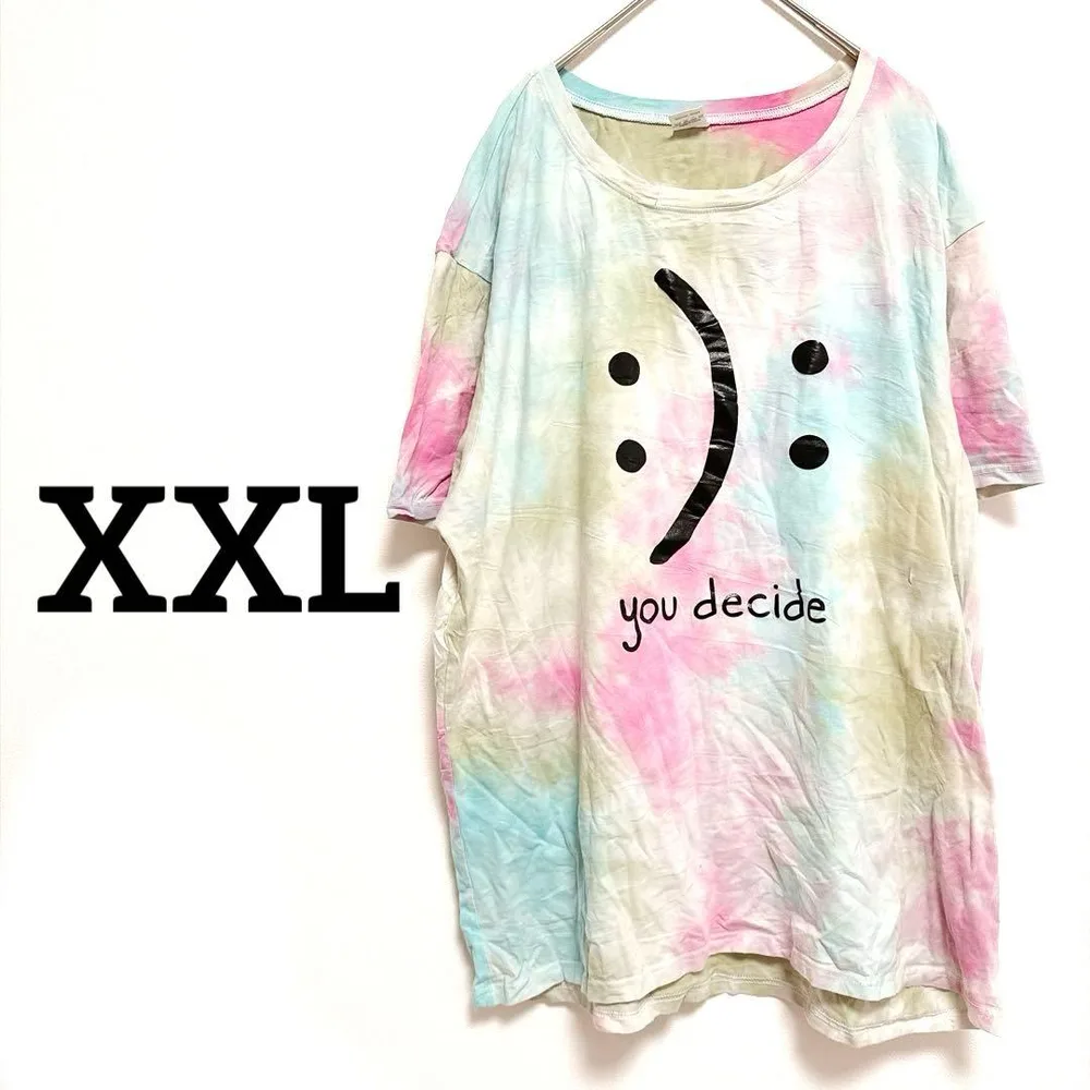 大きいサイズ タイダイ柄 半袖Tシャツ you decide【XXL】