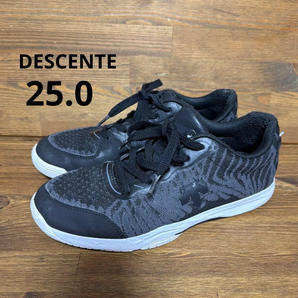 DESCENTE バレーボールシューズ ブラック 25.0