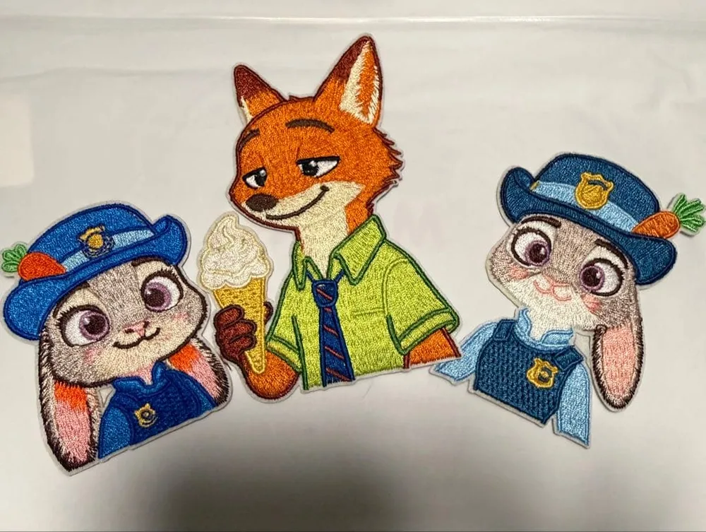 ズートピア 刺繍ワッペン 3点セット