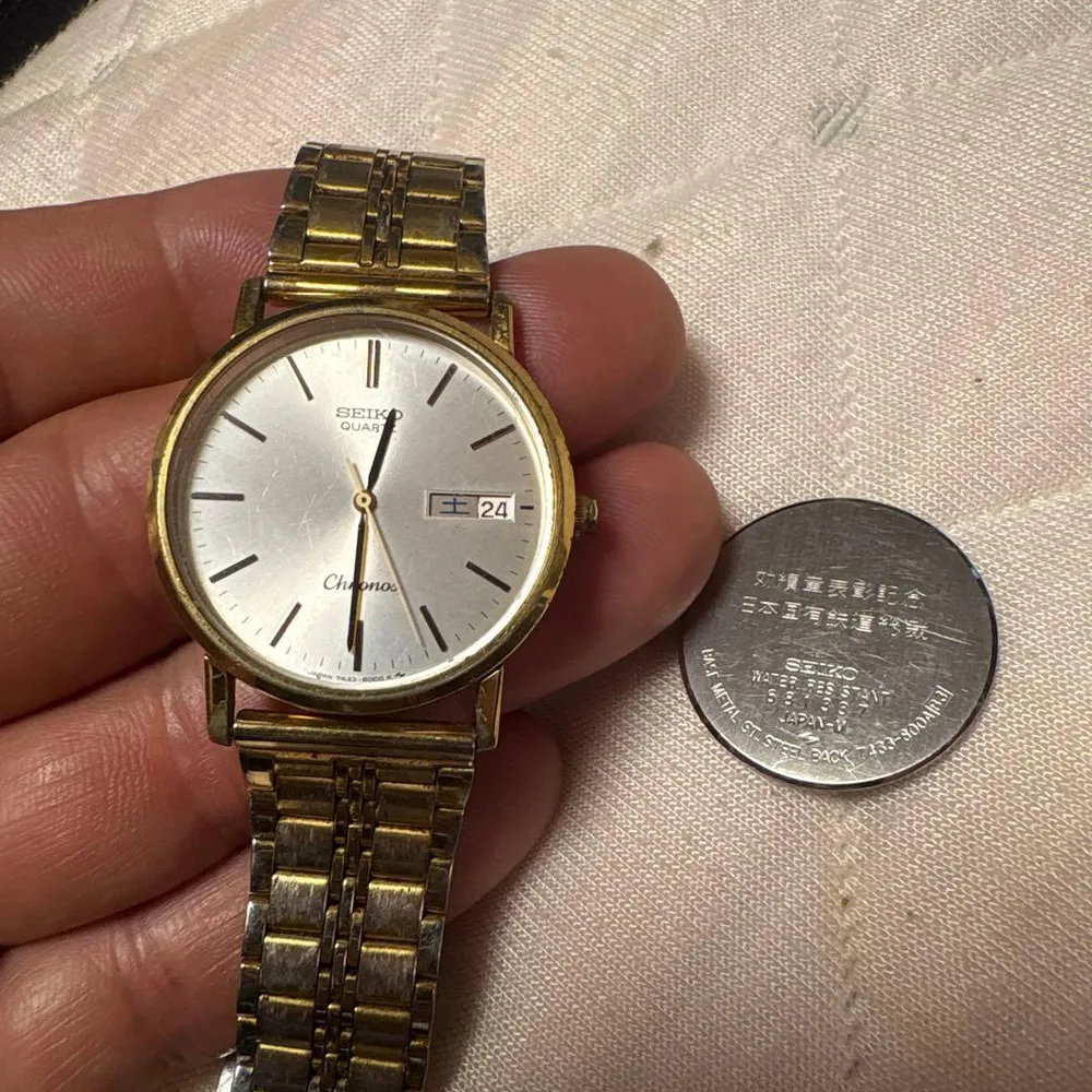 【希少・動作保証】SEIKO クロノス 国鉄 功績章表彰記念 腕時計