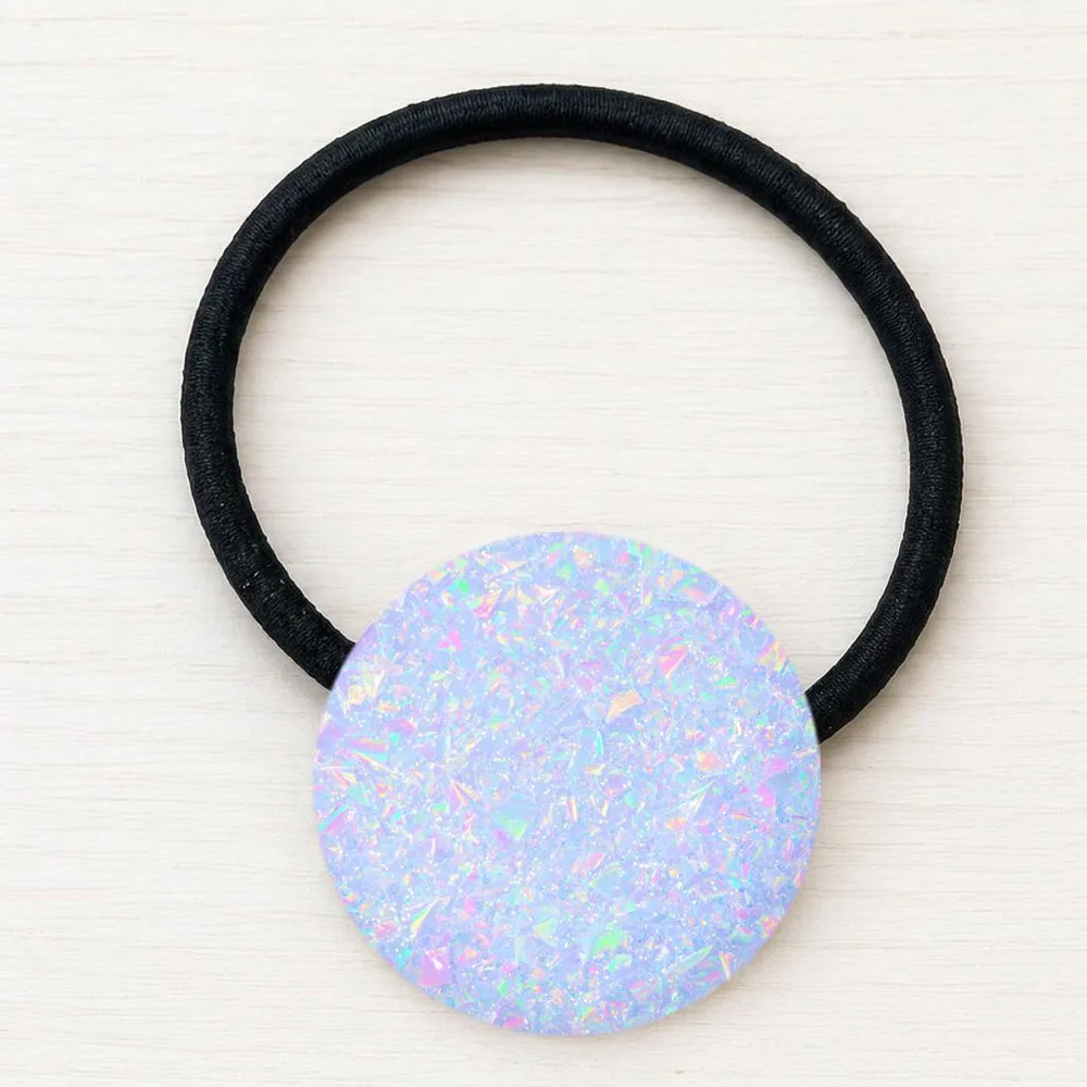ホログラム オパール ラベンダー レジン ヘアゴム ハンドメイド きらめき 上品
