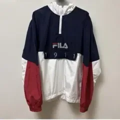 限定値下げ!FILA ナイロンジャケット ネイビー/ホワイト/レッド