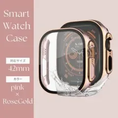Apple Watch ケース 42mm ピンク×ローズゴールド