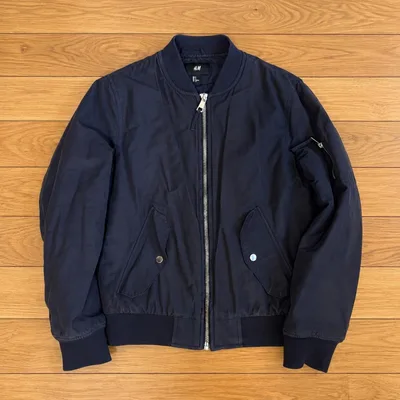 H&M MA-1 ボンバージャケット ネイビー