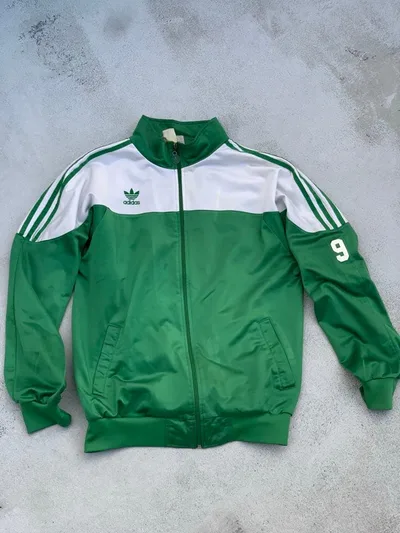 adidas トラックジャケット グリーン ホワイト