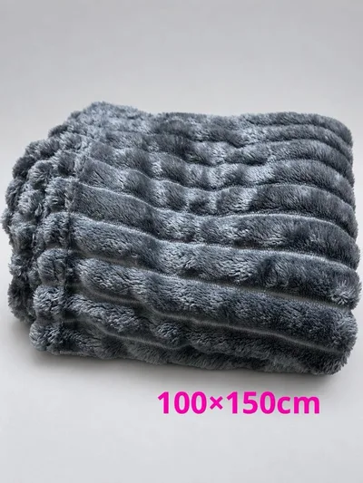 新品 グレー ふわふわ 毛布 ブランケット 100×150cm 寝具 ベッド