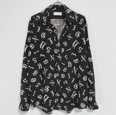 NEON SIGN OLD ENGLISH SHIRT ブラック 44