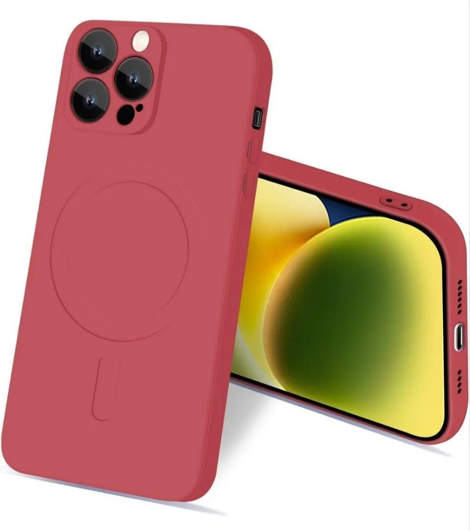 【MagSafe対応】iPhone14 Pro Max シリコンケース レッド