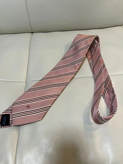 BURBERRY BLACK LABEL ネクタイ ピンク ストライプ