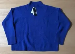 【新品タグ付き】高島屋 カシミヤ100% タートルネック LL ロイヤルブルー