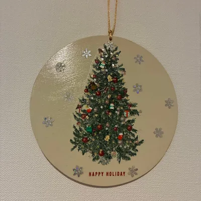 クリスマスツリー デコパージュボード