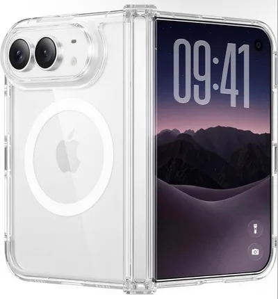 iPhone Duo 用 ケース MagSafe対応 クリア ヒンジ保護