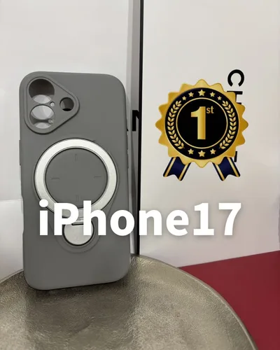 新品 iPhone17用ケース グレー MagSafe リング付き