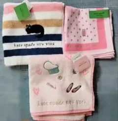 送料無料!kate spade NEW YORK/ハンカチ/3枚セット/未使用品