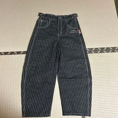 9090 Ninety Crew ストライプ デニムパンツ