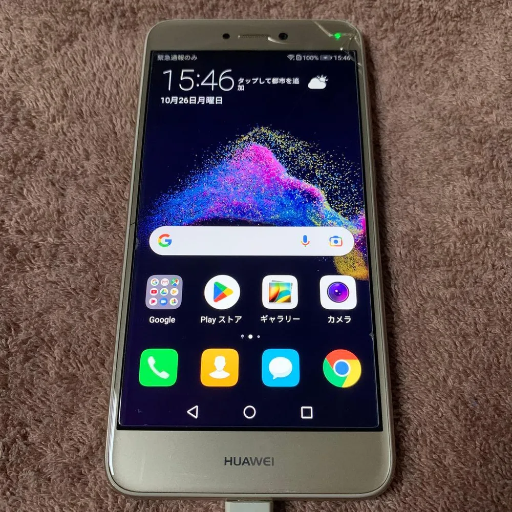 HUAWEI nova lite 16GB 画面割れジャンク ゴールド