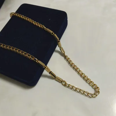 【美品】ゴールドカラー チェーンネックレス デザインチェーン アクセサリー