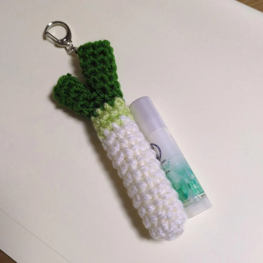 ハンドメイド リップケース キーホルダー 編み物 手編み