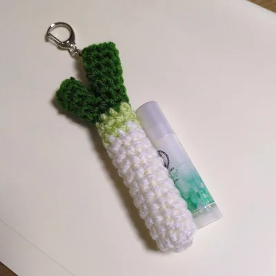 ハンドメイド リップケース キーホルダー 編み物 手編み