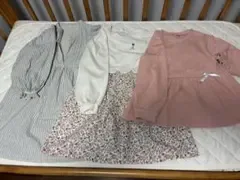 アプレレクール 長袖ワンピース 3点 120 女の子 まとめ売り 秋冬 裏起毛