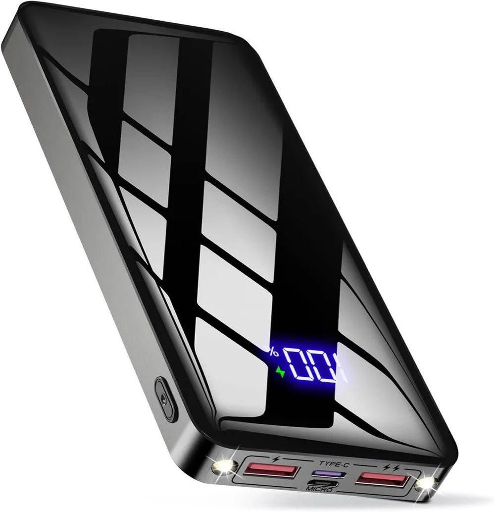 新品 モバイルバッテリー 急速充電 3台同時充電 LCD電量残量表示 PSE技術