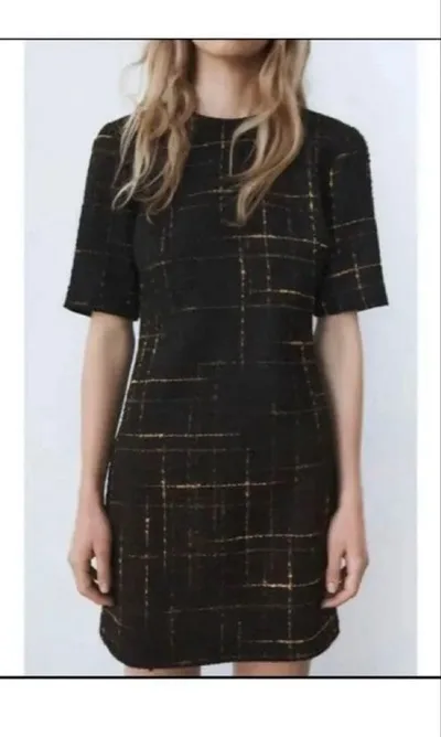 ZARA ツイードチェックワンピース